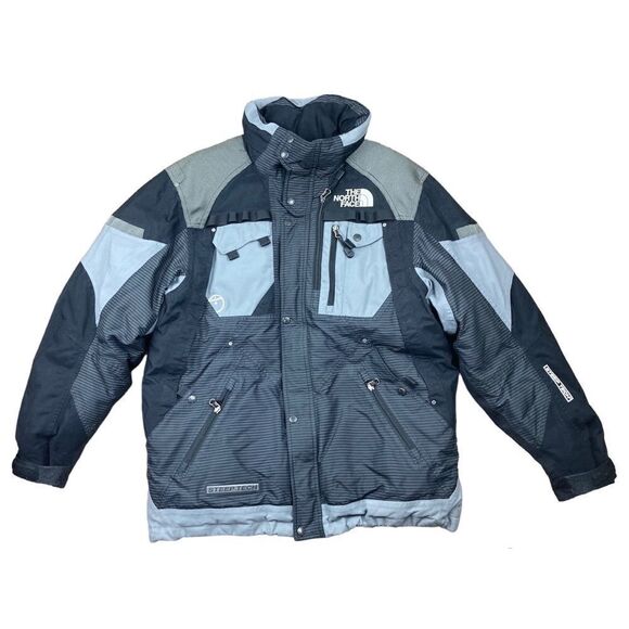 The north face steep tech black and grey coat